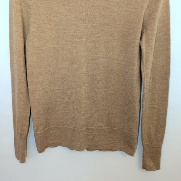 GAP | 100% Merino Wool Lightweight Crewneck Sweater in Camel Tan | Size	Small - Picture 6 of 12